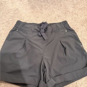 Mondetta Women's Charcoal Athletic Shorts with Tie Waist